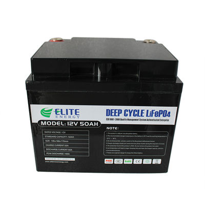 de Batterij Zonne LEIDENE van 50Ah 12V LiFePO4 Lichte Lithium Navulbare Batterij